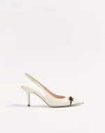 Valentino Bepointy Slingback Pump In Patent Leather And Kidskin 80Mm